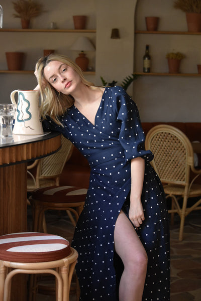 Gold wrap dress - Women's Clothing Online Made in Italy